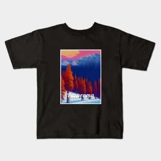 Panorama British Columbia Canada ski Kids T-Shirt